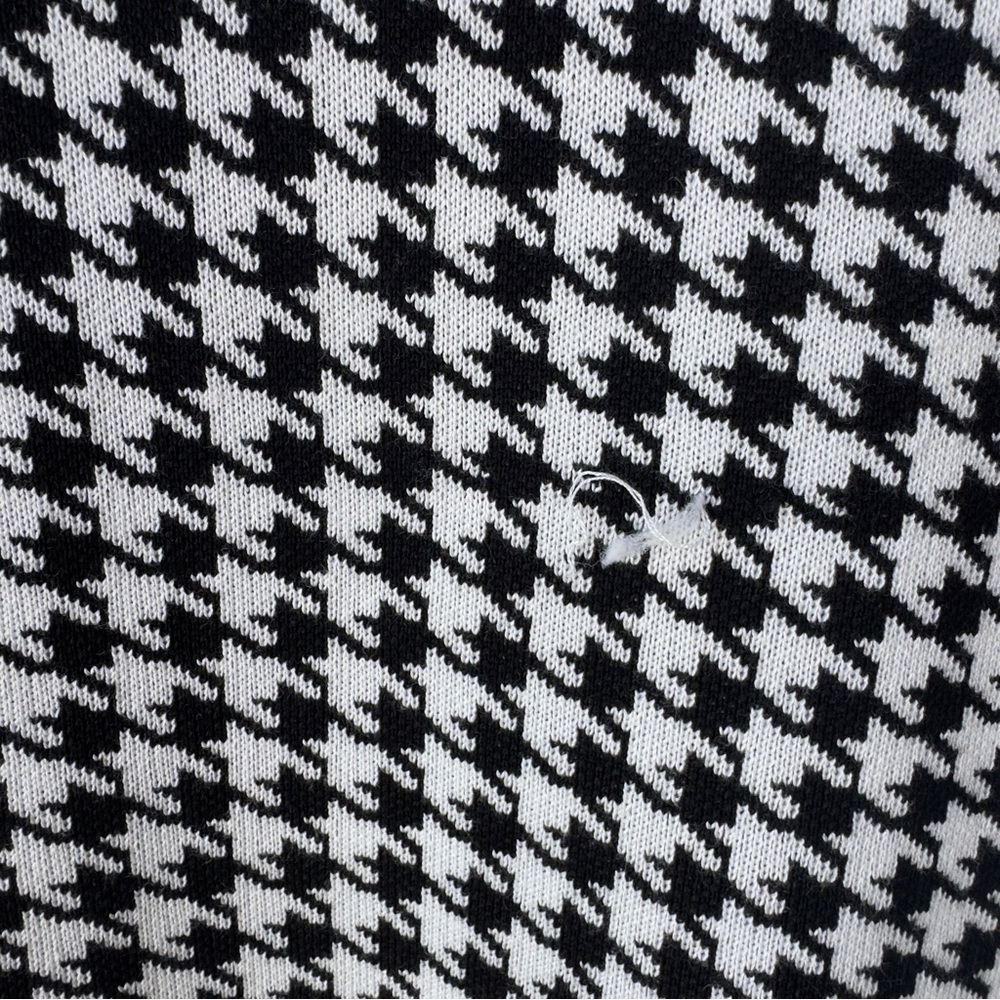 Fashion Nova Black and White “Sandra” Houndstooth Long Sleeve mini Dress - Picture 8 of 12